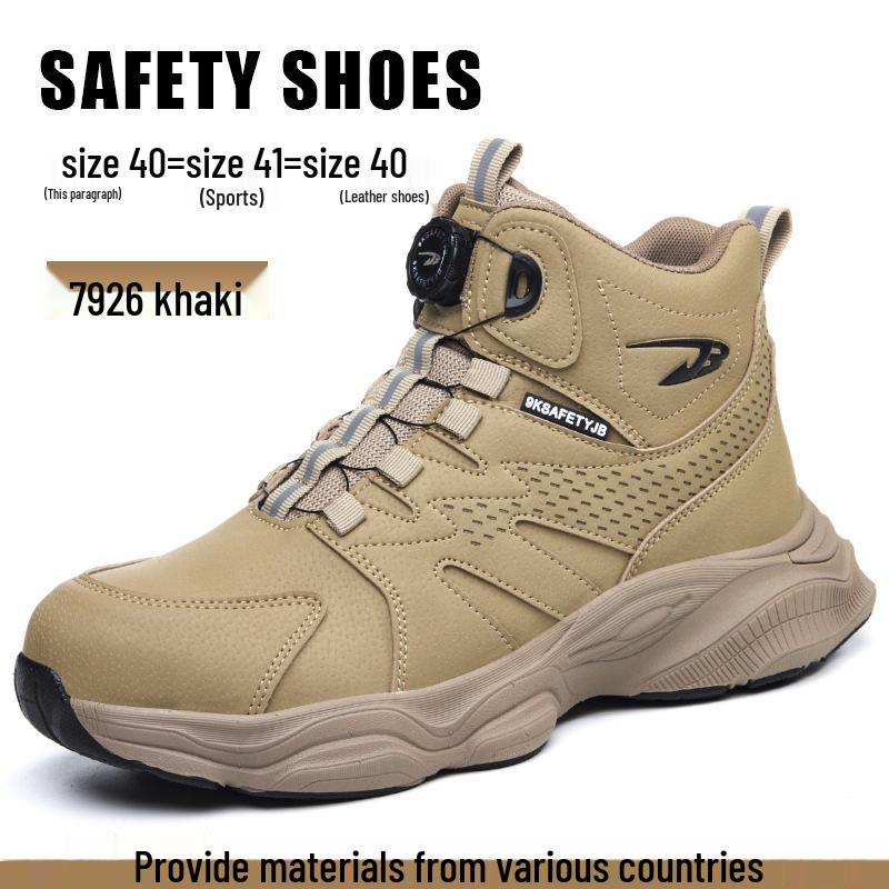 

High-Top Steel Toe Safety Shoes - Lightweight, Comfortable, Wear-Resistant, Anti-Smash, Anti-Puncture, Non-Slip Work Shoes