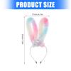 Furry Rabbits Ears Headband With Gradient Color Costume Hairbnad Fashion Hairpiece For Cosplay And Easter Parties