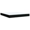 Box Spring Bed with Mattress Black 180 X 200 Cm Fabric