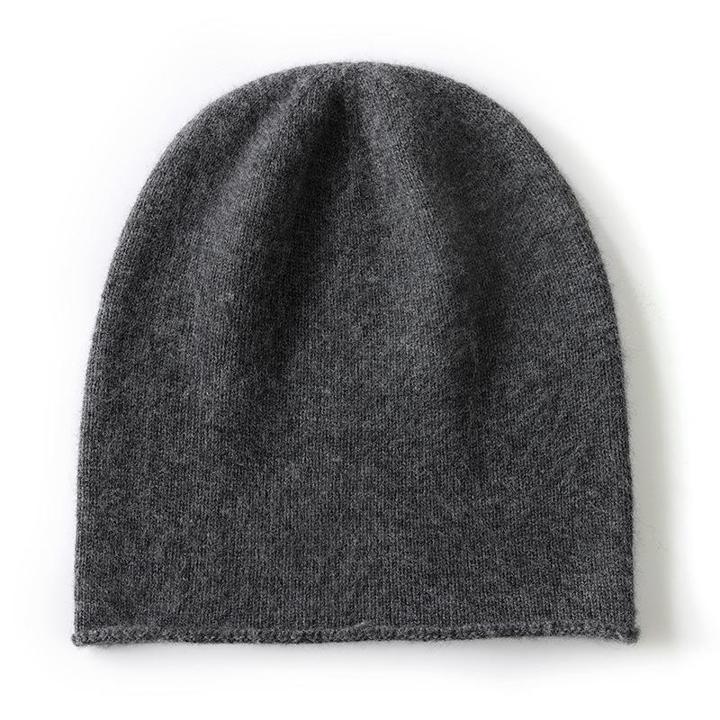 Winter Unisex 35% Cashmere Hats Outdoor Casual Keep Warm Solid Color Cashmere Knitted Beanie Hat Women Men Hedging Caps