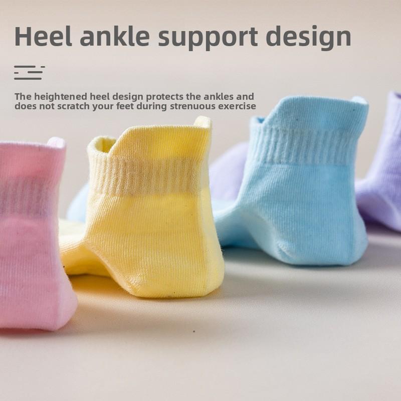 5 Pairs of Women's Summer Thin Girdle Waist Deodorant Breathable Sports Cotton Socks