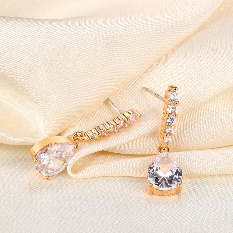 Hot-selling Wind Full Diamond Tassel Water Drop Pendant Earrings Ear Jewelry Wholesale Exquisite