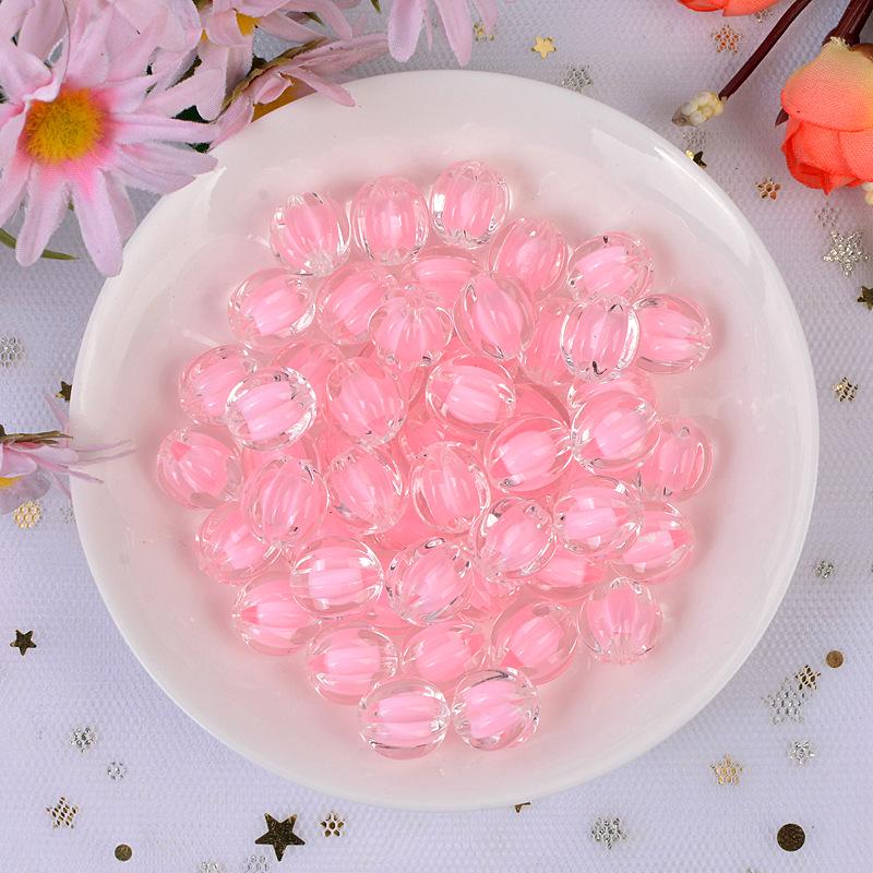 Acrylic Pumpkin Beads: 10mm Loose Beads for DIY Bracelets - New 2024 Style