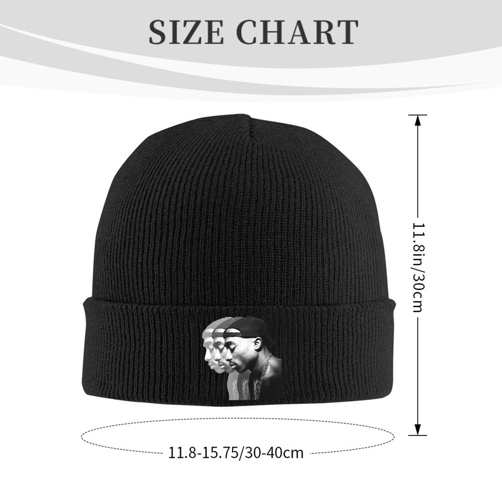 Rapper Tupac 2pac Graphic Printed Bonnet Hats  Beanie Hats Spring Graphic Knitting Hat Retro Men Women Unisex Gym Warm Cap