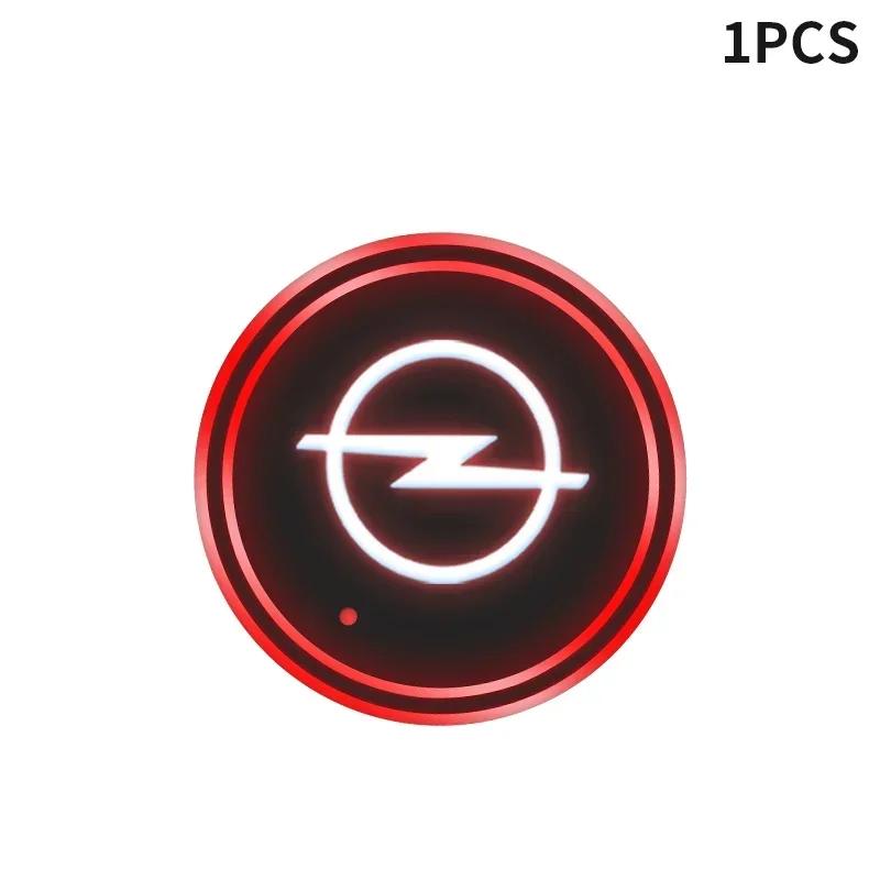VKXG1 1/2pcs Car Luminous Water Cup Pad For Opel astra h astra j g corsa insignia zafira b vectra c corsa d vivaro Auto Accessories