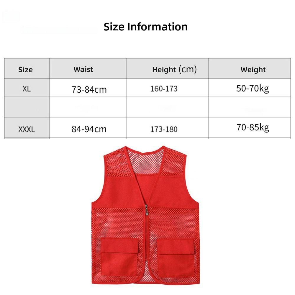 Ärmlös V-ringad Väst Genomskinlig Nätväst Herr Dam Säkerhetsväst Utomhusaktiviteter