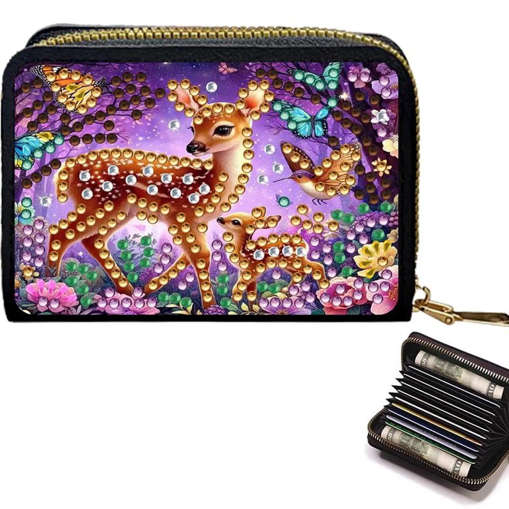 DIY Diamond Painting Card Holder Wallet Purse Diamond Art Wallet Pouch DIY Craft Gifts for Women