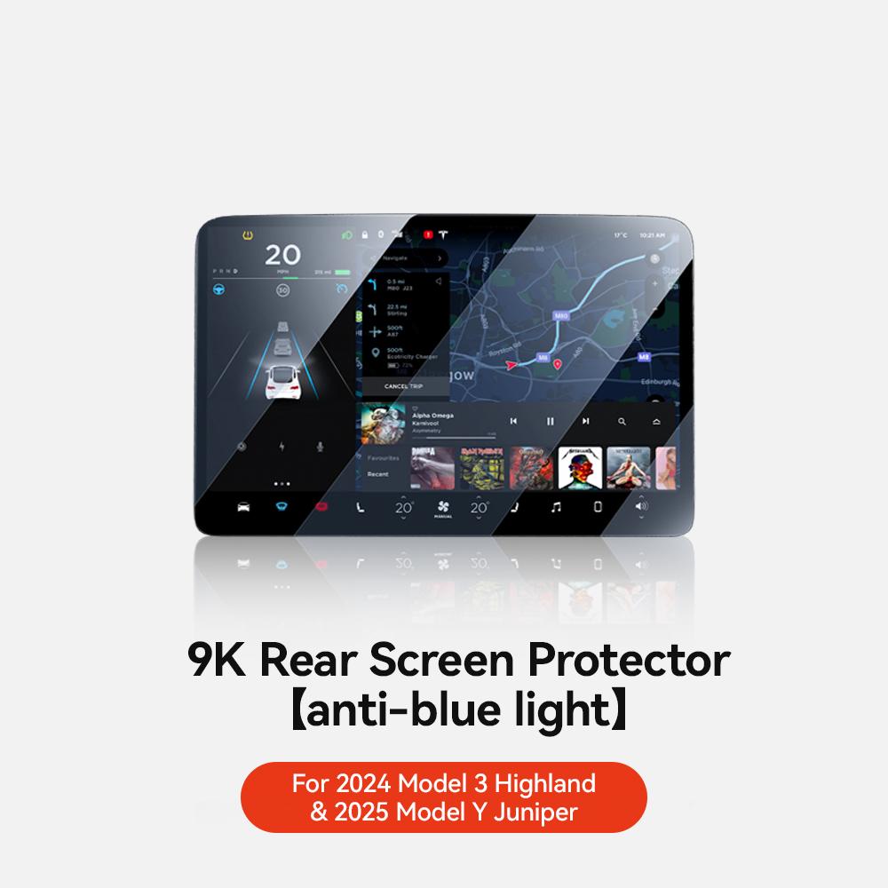 YZ Tempered Glass Film Protector For Tesla Model Y Juniper  Model 3 Highland 2025 2025 Rear Row Center Control Screen Protective
