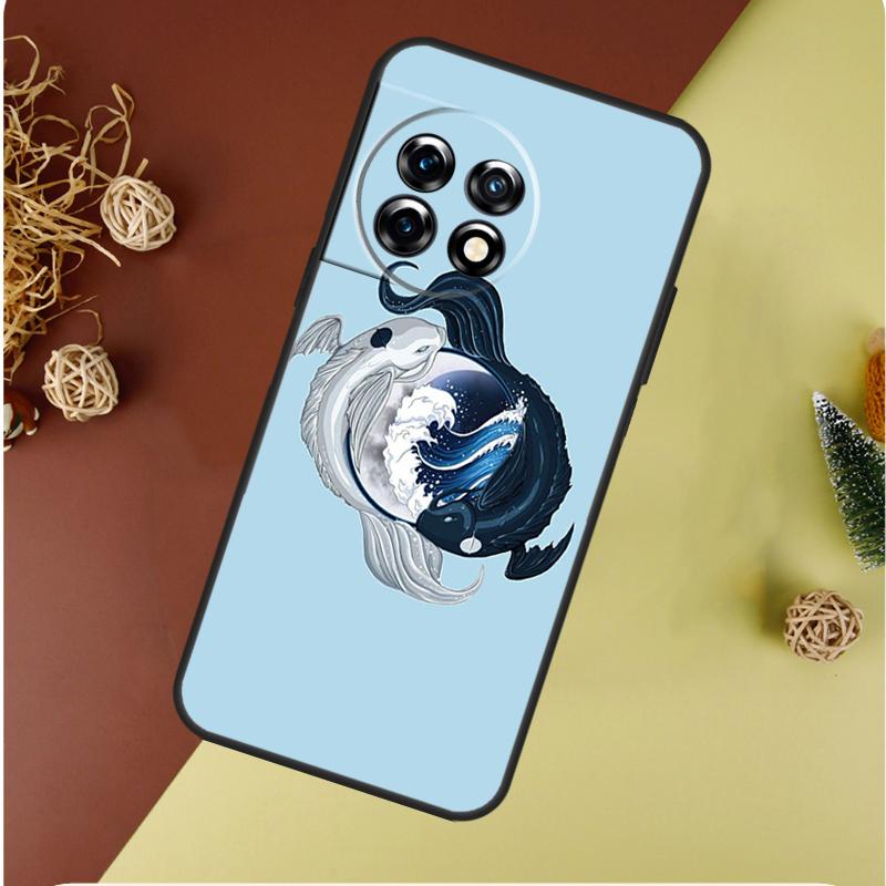 Koi Fish Yin Yang Art For OnePlus Nord CE 4 3 2 Lite N20 N30 9 10 Pro 8T 9RT 10T 10R 13R 12R 11 12 13 Phone Case