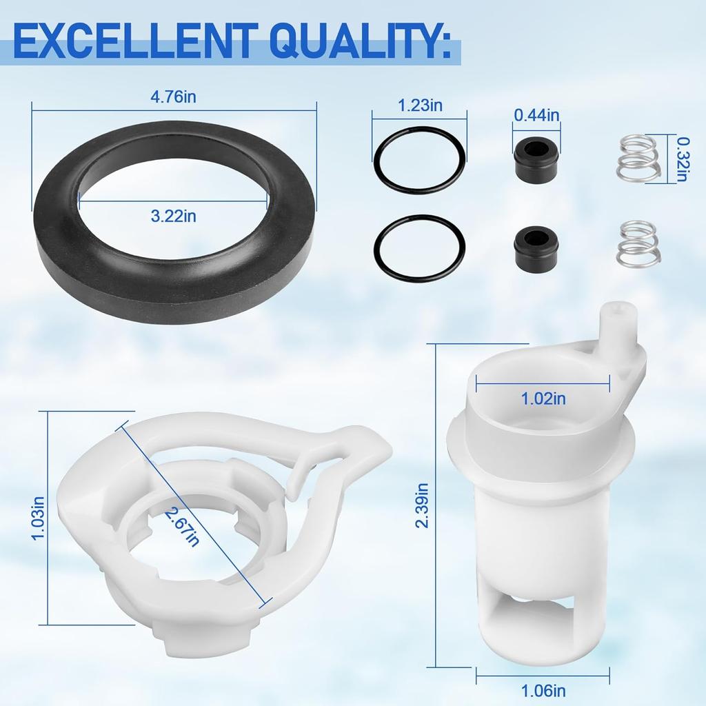 42049 Water Valve Style II Kit For Thetford Aqua Magic Style II Toilets, RV Toilet Water Valve Kit Replacement Style II Permanent Toilets, Rv Toilet