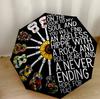 Colorful Music Notes Automatic Umbrella with 8-Rib Sturdy Construction Durable Everyday Carry Umbrella Fashionable Accessory Birthday/Christmas Gift