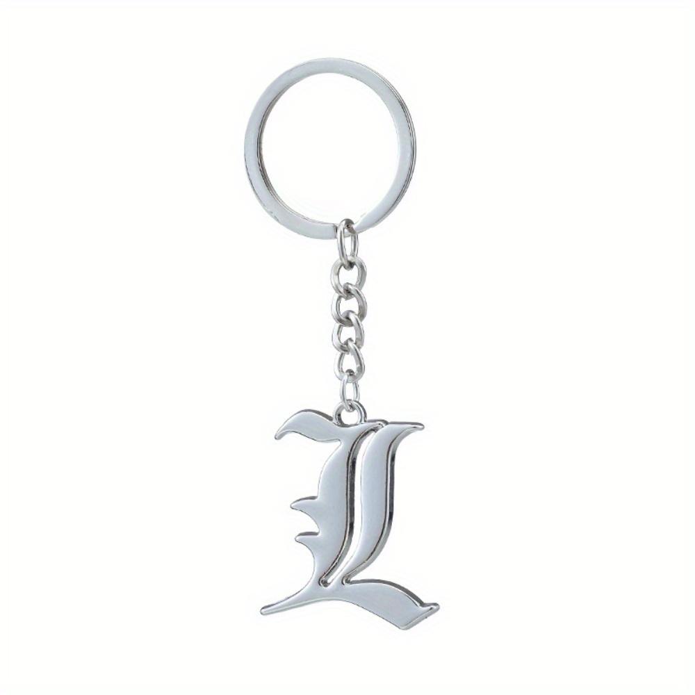 New Women's Accessory Keychain, Men's Double L Black Pendant Keychain, Fashionable Jewelry Keychain Item.