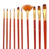 10pcs Paint Brushes Set Kit Artist Paintbrush Multiple Mediums Brushes with Nylon Hair for Artist