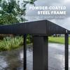 5 Pieces Outdoor Dining Set, Garden Dining Set for 4 with Square Table and Folding Chairs, Grey