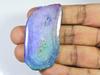 87Cts. Rainbow Solar Quartz Dyed Druzy Agate Slice Gemstone 29X53X05 MM SK-1072