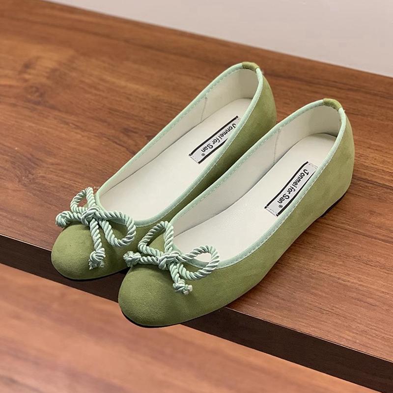 Fashion SUOJIALUN Spring New Brand Women Flat Shoes Fashion Round Toe Shallow Slip On Ballerina Ladies Elegant Outdoor Dress Boat Shoes