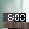 Electronic Mirror Alarm Clock Fashionable Student Dormitory Silent Clock European Creative Multi Functional Wake Up Home Table Setting Clock