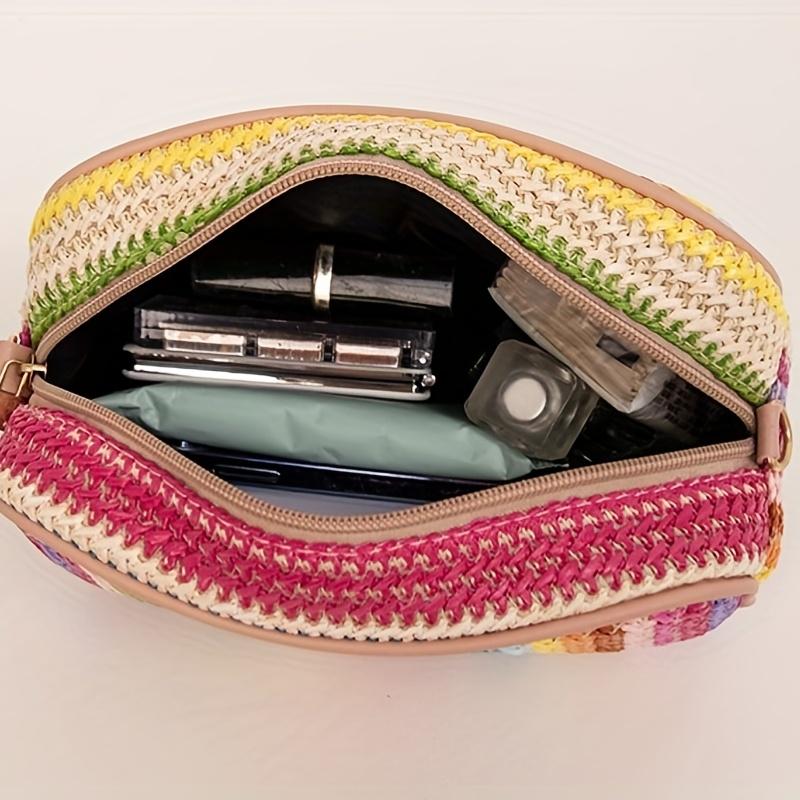 Stylish Colorful Square Bag, Trendy Zipper Shoulder Bag Crossbody Bag