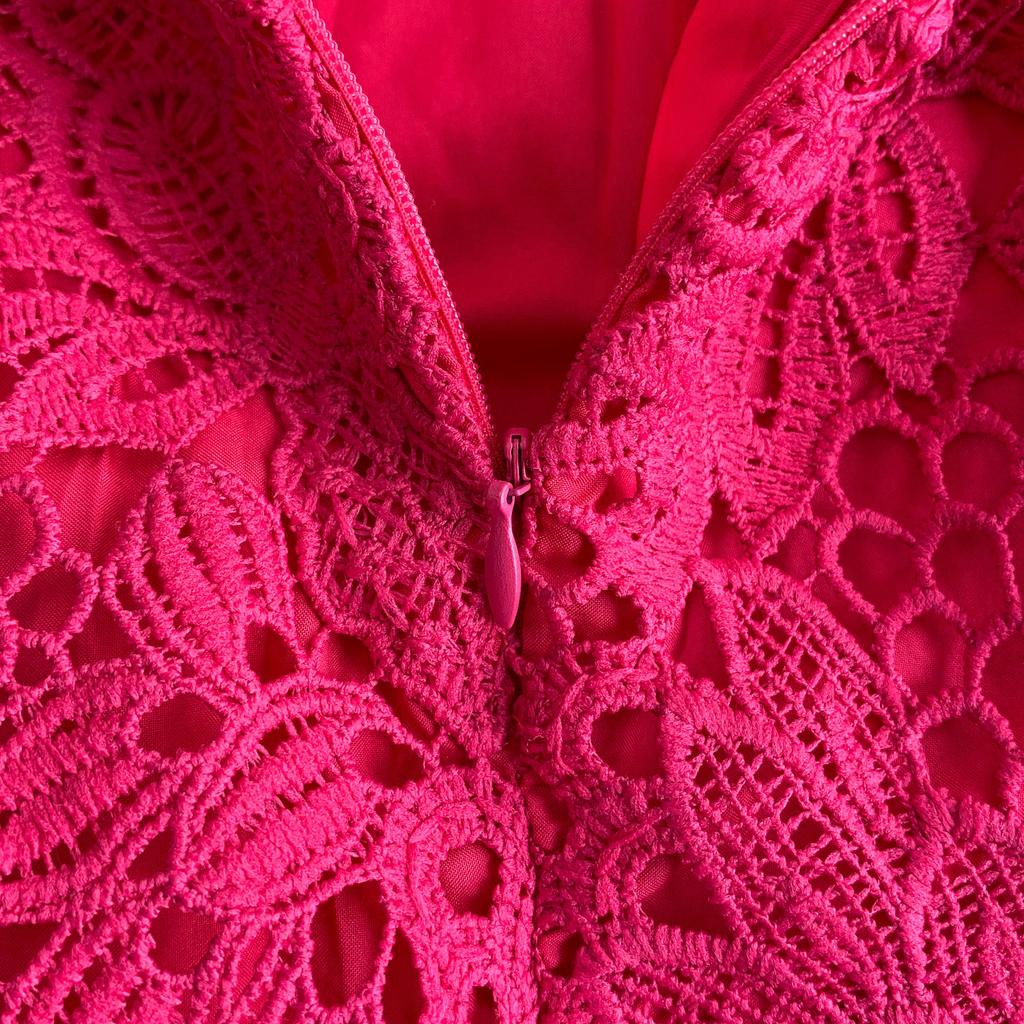 Elegant Lace Hollow Out Long Dresses Women's Holiday Short Sleeve Cape Embroidery Evening Party Summer Dress