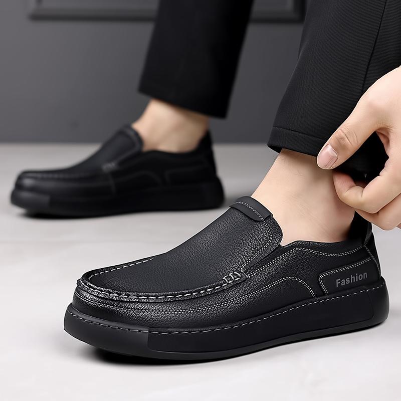 Fashion Leather Men's Classic Loafers Moccasins Shoes Luxury Brand Man Casual Footwear Handmade Formal Slip on Boat Shoes Business Flats