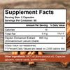 Ekstrakt z cynamonu cejlońskiego 600 mg Suplement diety, 120 kapsułek w butelce
