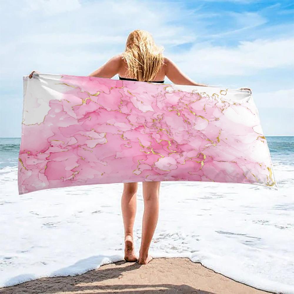

Fashion Marble Big Microfiber Beach Towels Quick Dry Towel Sand Beach Towels Pool Towel For Travel Swim Pool Yoga W30*H60(CM)