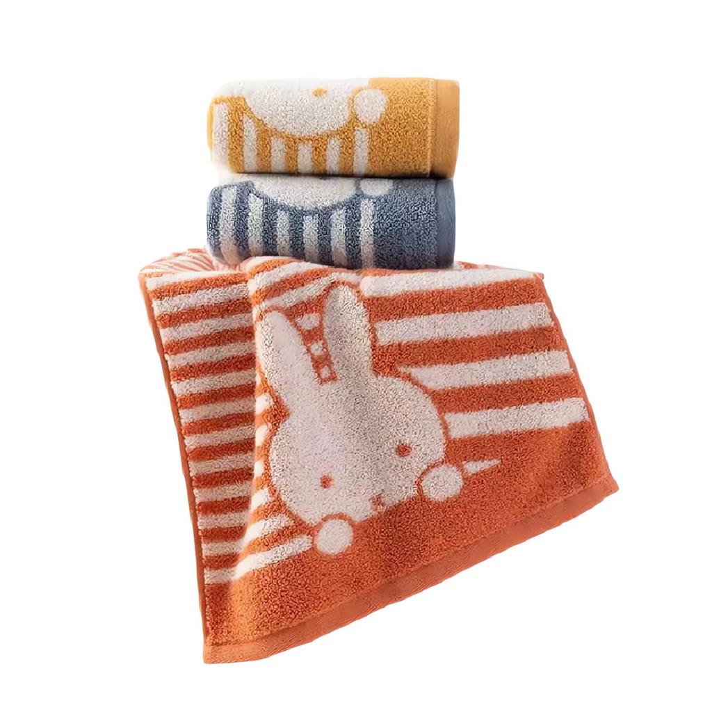 Miffy and Snoopy Face Mini Bath Hand Cute Towels Towel, Towel, Towel, Soft, Lint-Resistant, Durable, Thin, (Miffy B, 3-Piece Set)