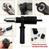 YWHWLX Riveter Tool, Rivet Gun, Nut Gun, Electric Rivet, Nut Rivet Tool, Hand Riveter with Hex Wrench, 2.4mm/3.2mm/4.0mm/4.8mm (Black-02)