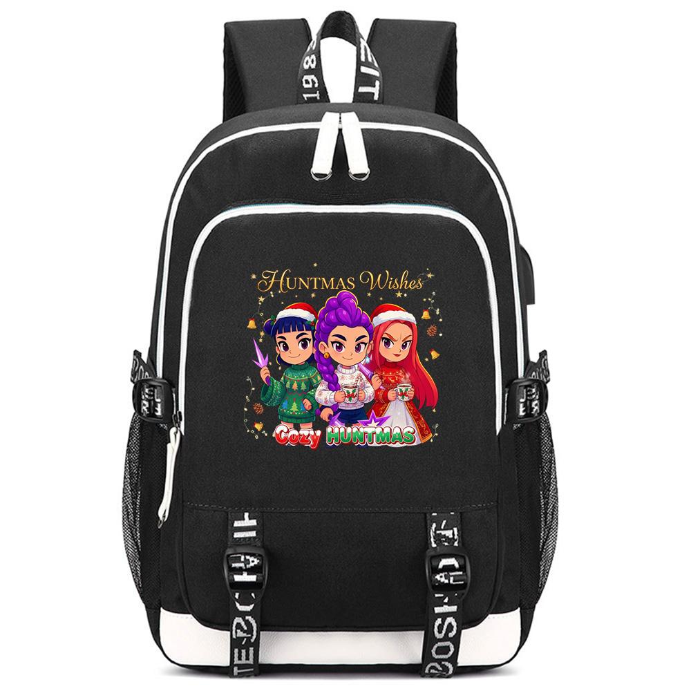 Cartoon K-Pop Demon Hunters Bedrukte Rugzak met Grote Capaciteit voor Tiener Student Meisje Jongen Schooltas Boekentas Kindercadeau Waterdichte Reistas