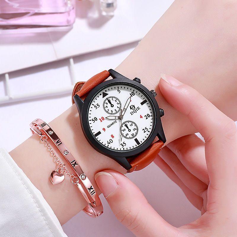 Light Luxury Simple Business Belt Quartz Watch High-End Design Casual Fashion Couple Student Party High-Value Watch