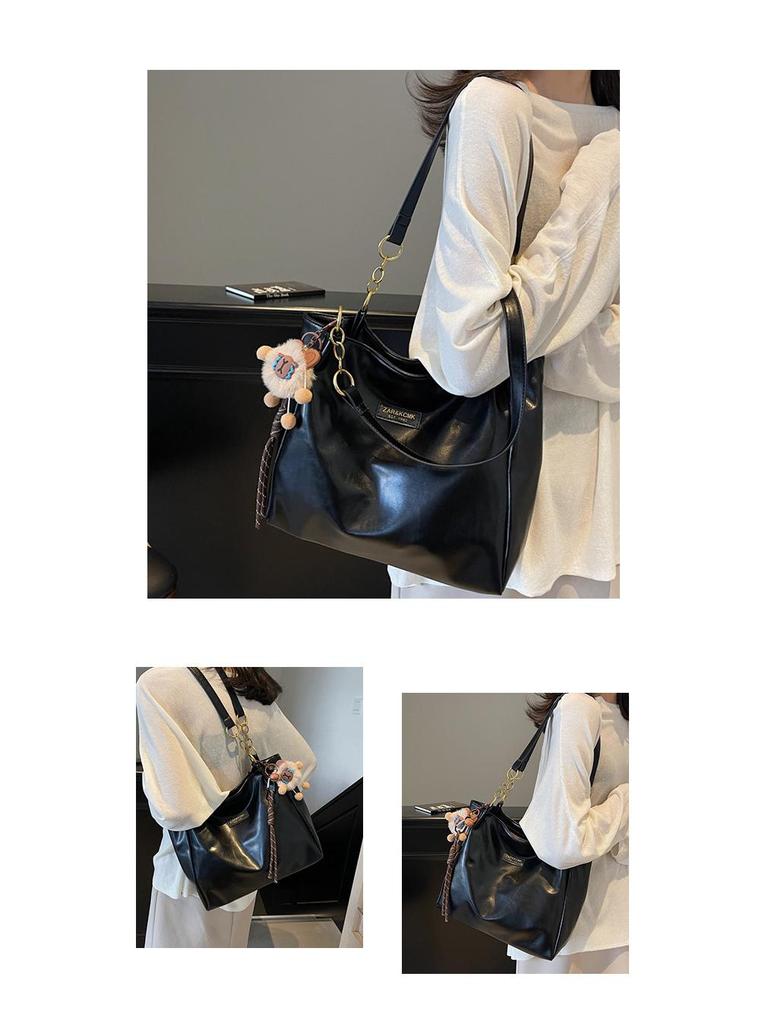 2025 Women's Retro Large Capacity Tote - Autumn/Winter Casual Versatile Commute Shoulder Bag