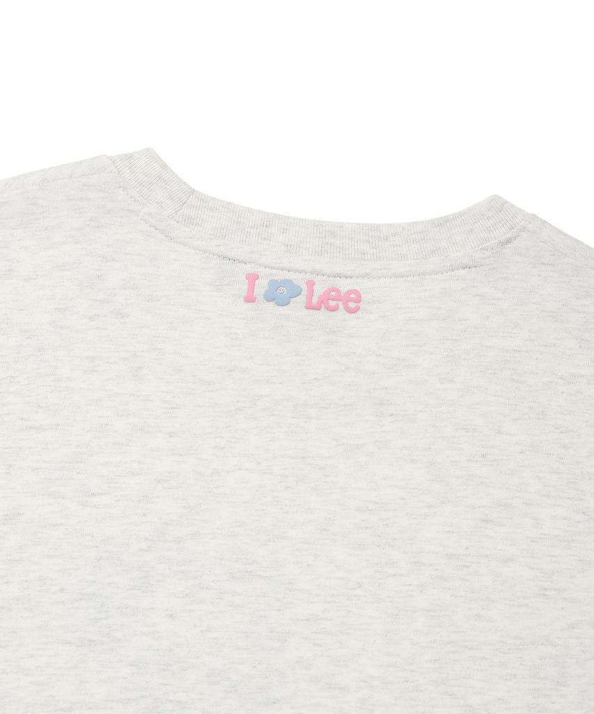 WACKY WILLY [Wacky Willy X Lee] Women'S I-Lil-Lil-Lil Crop Short Sleeve T-Shirt Light Gray