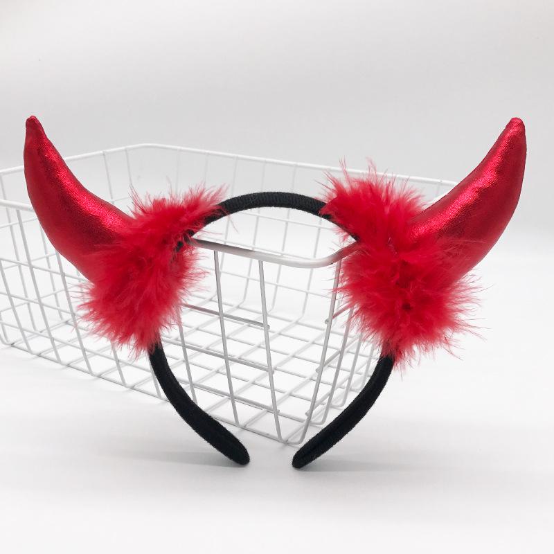 Halloween Devil & Spiderweb Headband with Bat Clip - Ghost Festival Party Costume Accessory
