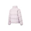 Li Ning Fitness Series Solid Color Stand Collar Water Resistant Anti Static Loose Down Jacket Women Outerwear Silk-Purple AYMT096-4
