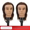 Men's Beard Model Head with Human Hair for Styling, Perming, and Dyeing - Perfect for Apprentice Practice in Barbershops.