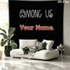 Among Us Custom Name Wall Tapestry Aesthetic Wall Hanging Printed Fabric Blanket Decorative Tapestries for Bedroom Living Room Home Decor