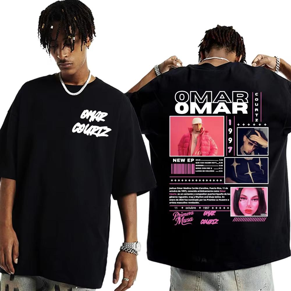 Rapper Omar Courtz Primera Musa Album Tour T-shirt Men Women Harajuku Hip Hop Pop Music Oversized Male Cotton T Shirt Streetwear