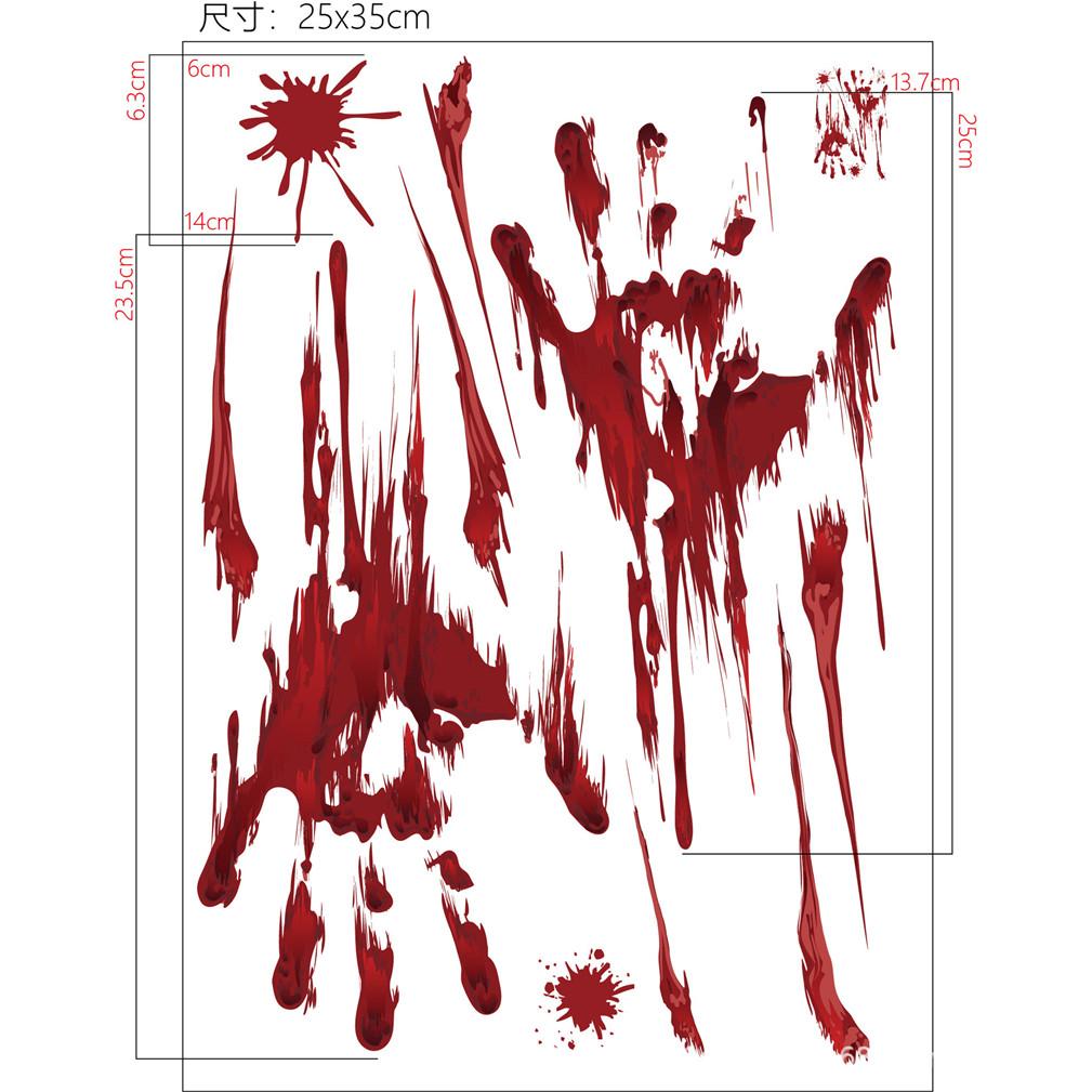 

Наклейки ужасов на Хэллоуин Кровь Ладонь Следы Отпечатки Пальцев Наклейки на Стену Ужас Вечеринка Сцена Атмосфера Композиция Фото Фон 1pcs