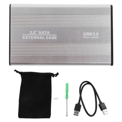 Hard Drive Enclosure 2.5in 4TB LED Indication Aluminum Housing Hot Swappable 5Gbps USB 3.0 Port External HDD Case