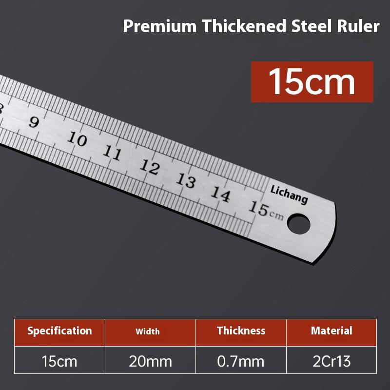 

15-100Cm Zero Glare Satin Chrome Stainless Steel Machinist Engineer Ruler With Graduations In Mm 15cm