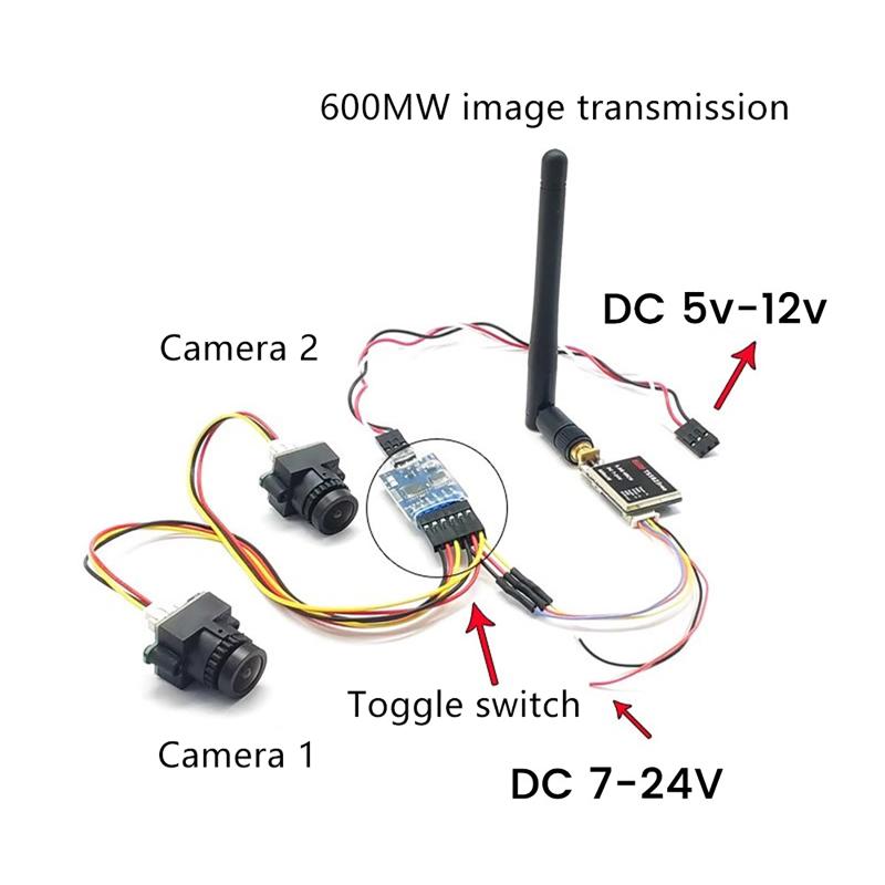 3 Channel Video Switcher Module DC 5-12V 3 Way AV Signal Switch Module For FPV RC Drone Camera UAV Accessories