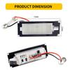 2PCS #1307272070 Led License Number Plate Lights White For Citroen Jumper Fiat Ducato Peugeot Boxer Bus Kasten Car Accessories