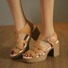Summer New Women's Casual Fashion Sandals with Thick Heel, Wedge, Platform, Fish Mouth and High Heel
