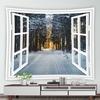 Winter Zeder Natur Landschaft Druck Muster Tapisserie Hause Wohnzimmer Schlafzimmer Wand Dekor Hintergrund Tuch Tapisserie
