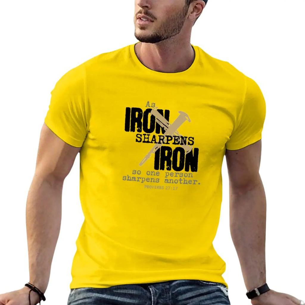 New Iron sharpens Iron - Proverbs 27:17 - black T-Shirt T-shirt for a boy sublime t shirt plus size t shirts t shirt for men
