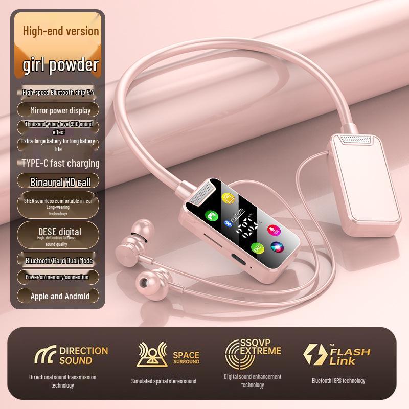 2024 New Model Bluetooth Sports Neckband Earphones - Wireless, ENC Noise Reduction, Long Battery Life