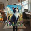 Beautiful Calico Cat,pattern Flannel Blanket, High quality Comfortable for All Seasons, Home Decor, Warmth and Comfort, Perfect for Gifts.