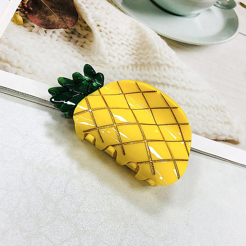 

Симпатичные летние заколки для волос из ацетата с овощами и фруктами, арбуз, лимон, вишня, заколки для волос в форме акулы для женщин, аксессуары для волос as the picture