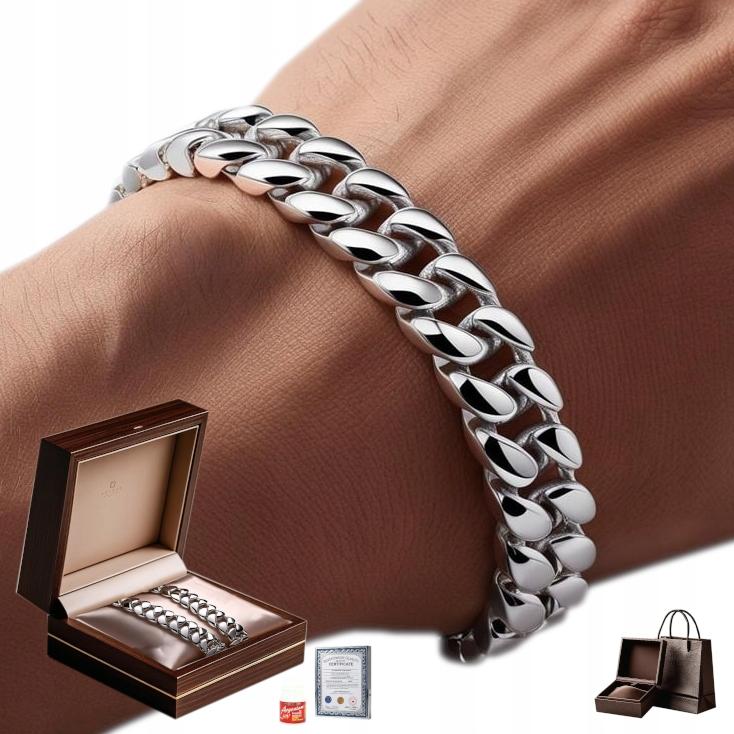ELEGANT Silver Men' Bracelet 925 Silver Gift for Boyfriend