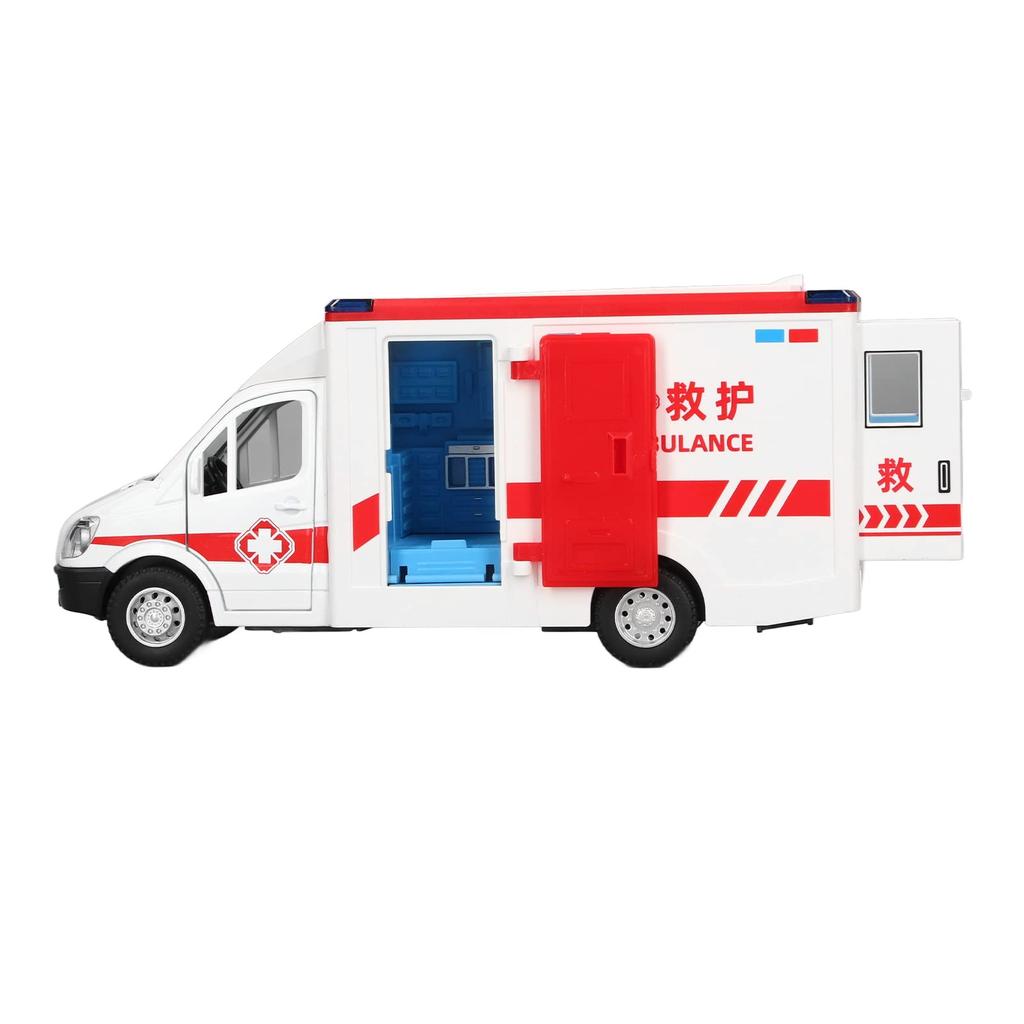 Ambulance Toy Rescue Ambulance Friction Powered Light and Sound Kids Toy Car Emergency Vehicle Push Pretend Play